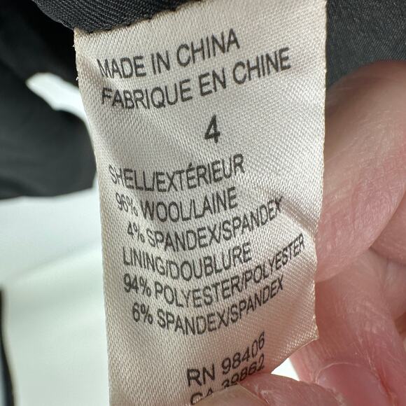 Theory Fit and Flare Black Career Wool Blend Dress Pockets Sleeveless Womens 4 - Picture 7 of 7